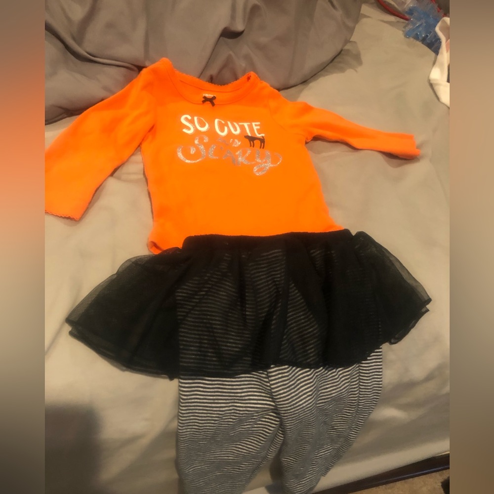 Halloween matching set for baby girl, size 6 months